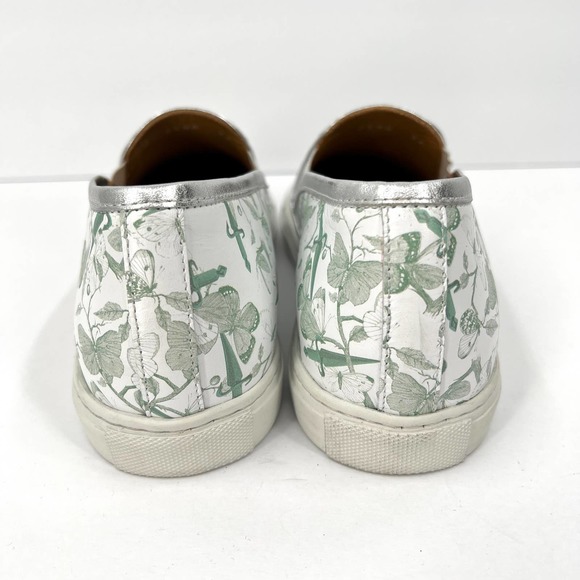 CESARE PACIOTTI 4US Shoes Women 36 White Green Butterfly Printed Slip On Sneaker - Picture 3 of 11